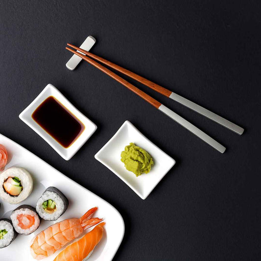 Pr 9" Chopsticks W/rect Rest Np-0