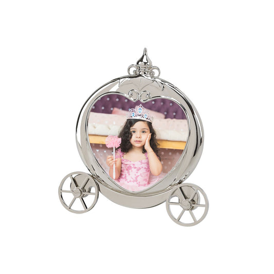 Pumpkin Coach Frame Holds 3.5" X 3.5" Photo, Polished Finish-0