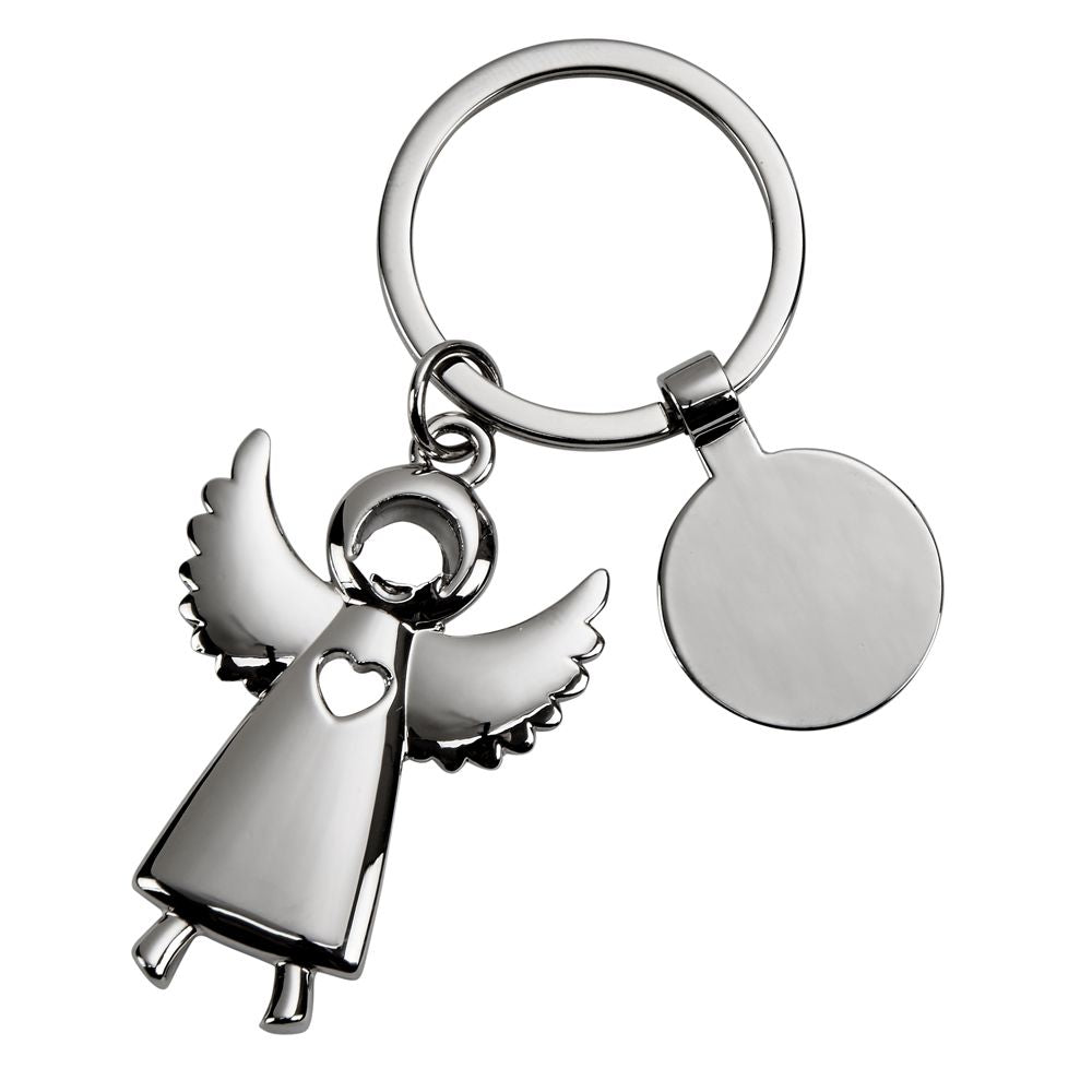 Standing Angel Keychain with Engraving Tag, 3.5"-2
