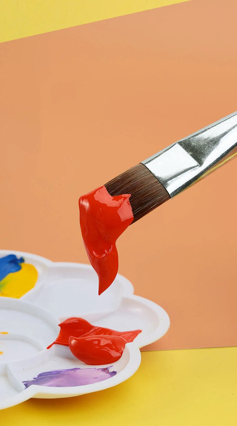 6pcs artist oil painting brushes Set level head weasel hair Water Paint brush Acrylics Drawing Art Supplies Painting dedicated