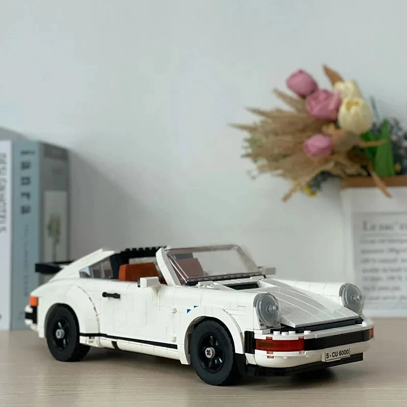 1458PCS new white supercar super racing car adaptation technology assembly model building blocks children's toys birthday gifts