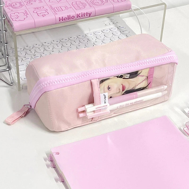 Kawaii Pencil Case Cute Animal Pencilcases Large School Pencil Bags For Maiden Girl Stationery Supplies