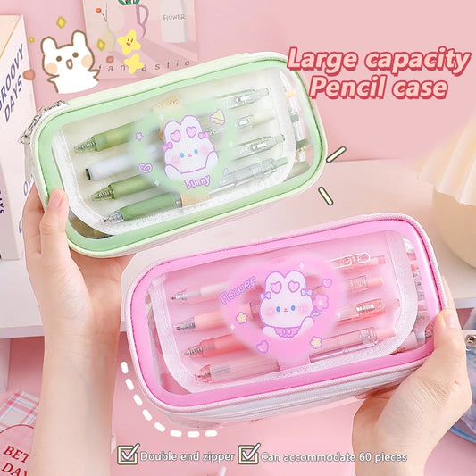 Kawaii  Pencil Case Cute Animal Pencilcases Large School Pencil Bags For Maiden Girl Stationery Supplies