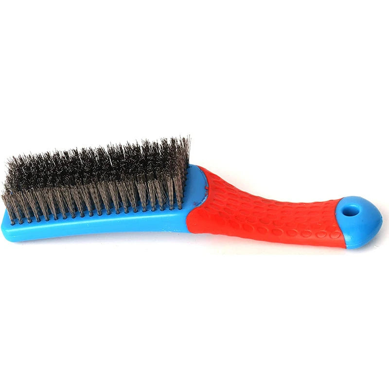 Heavy Duty Stainless Steel Wire Brush with Comfortable Plastic Handle Perfect For Removing Rust Welding Slag Dirt And Paint Hot
