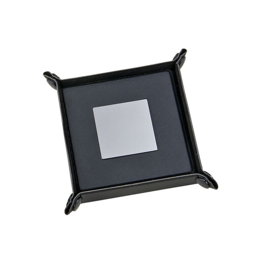 Black Leatherette 5 Piece Coaster Set-1