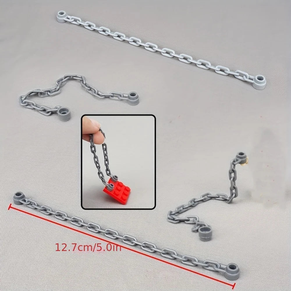5pcs Chain 1x16 Length Building Block Accessories Moc Model Components Assembly Gifts Diy Creative Toys
