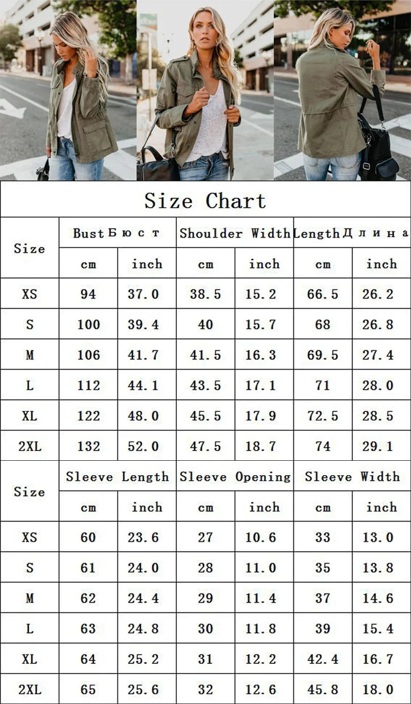 Women Zipper Jacket Autumn Female Outerwear Long Sleeve Casual Streetwear Coat Windbreaker Anorak Stand Collar  Jackets