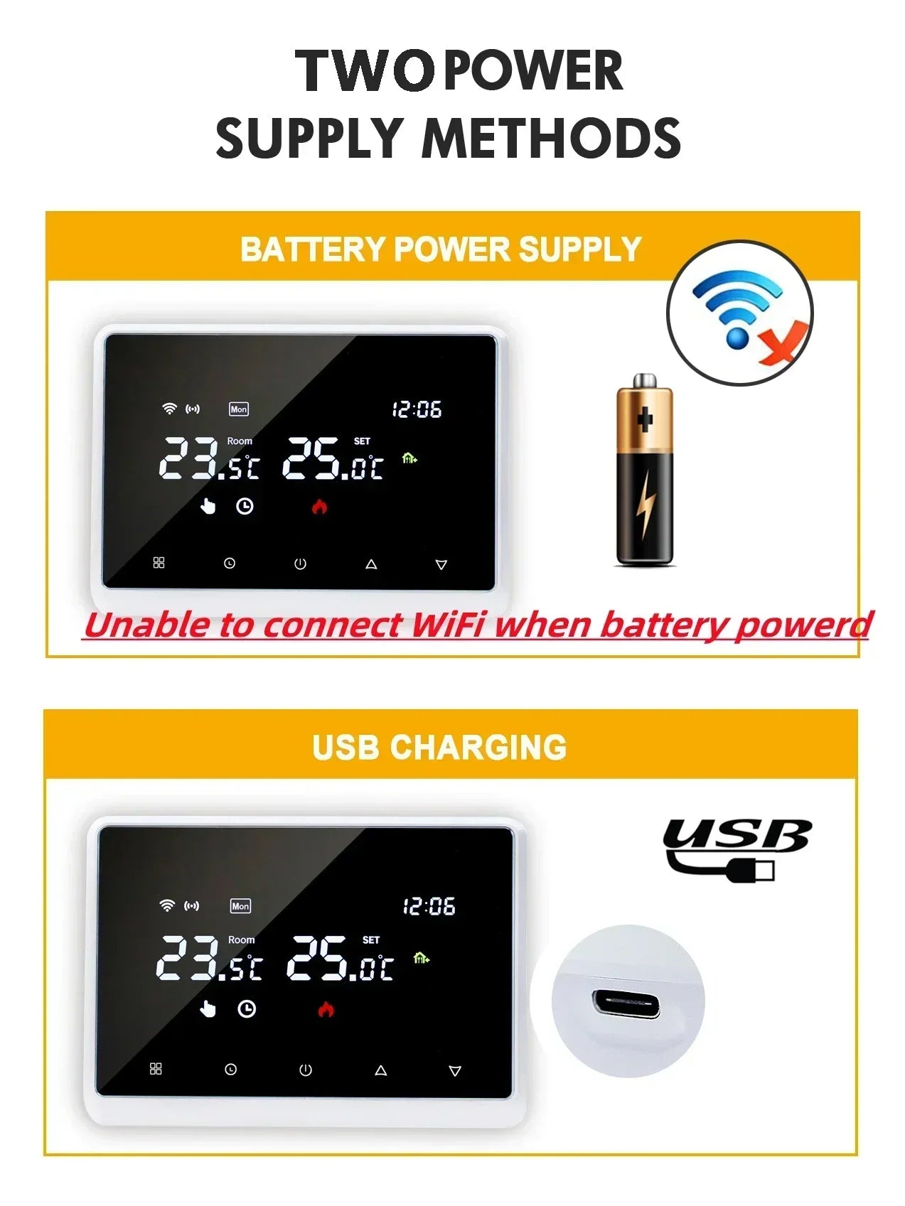 Tuya RF WiFi Smart Thermostat Temperature Controller for Gas Boiler Water Heating Wireless WiFi Thermostat Work with Alexa Googe