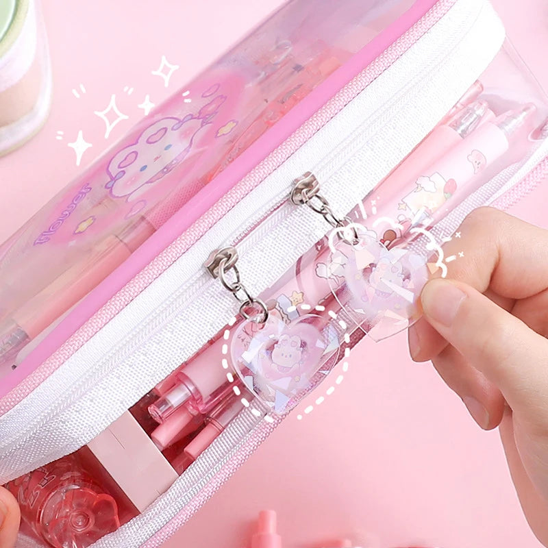 Kawaii  Pencil Case Cute Animal Pencilcases Large School Pencil Bags For Maiden Girl Stationery Supplies
