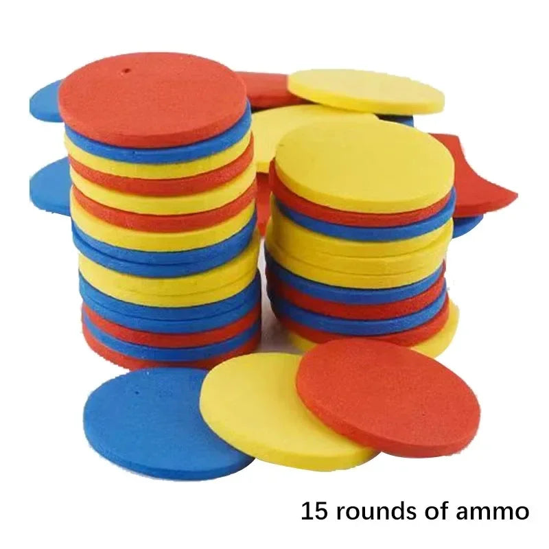 Funny Kids Soft Catapult Flying Saucer Gun Toy Double Parent-child Interactive Soft Bullet Shooting Jumping EVA Carrot Gun Toys