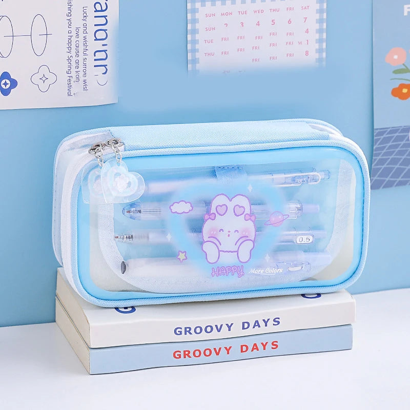 Kawaii  Pencil Case Cute Animal Pencilcases Large School Pencil Bags For Maiden Girl Stationery Supplies