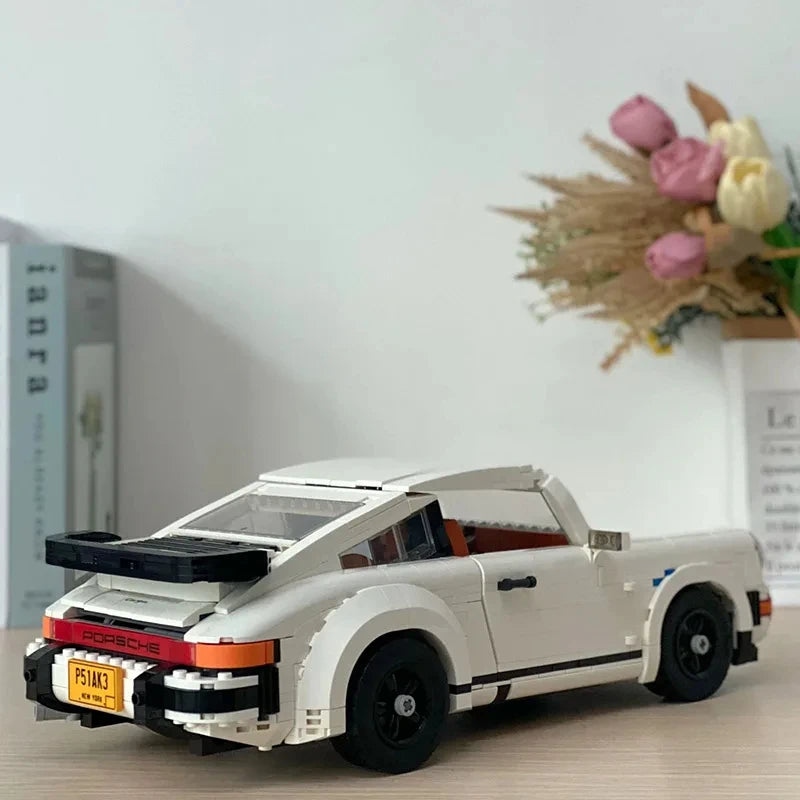 1458PCS new white supercar super racing car adaptation technology assembly model building blocks children's toys birthday gifts