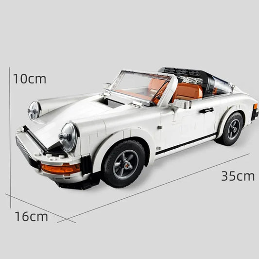 1458PCS new white supercar super racing car adaptation technology assembly model building blocks children's toys birthday gifts