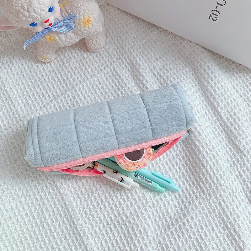 Kawaii Pillow Pencil Case Girls School Supplies Pen Pouch Cute Korean Stationery Pencil Boxes For Office